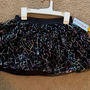 Cat & Jack Black Skirt with Iridescent Web Design